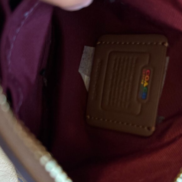 COACH Corner Zip Wristlet in Rainbow Signature Canvas (NWOT) - Picture 3 of 5